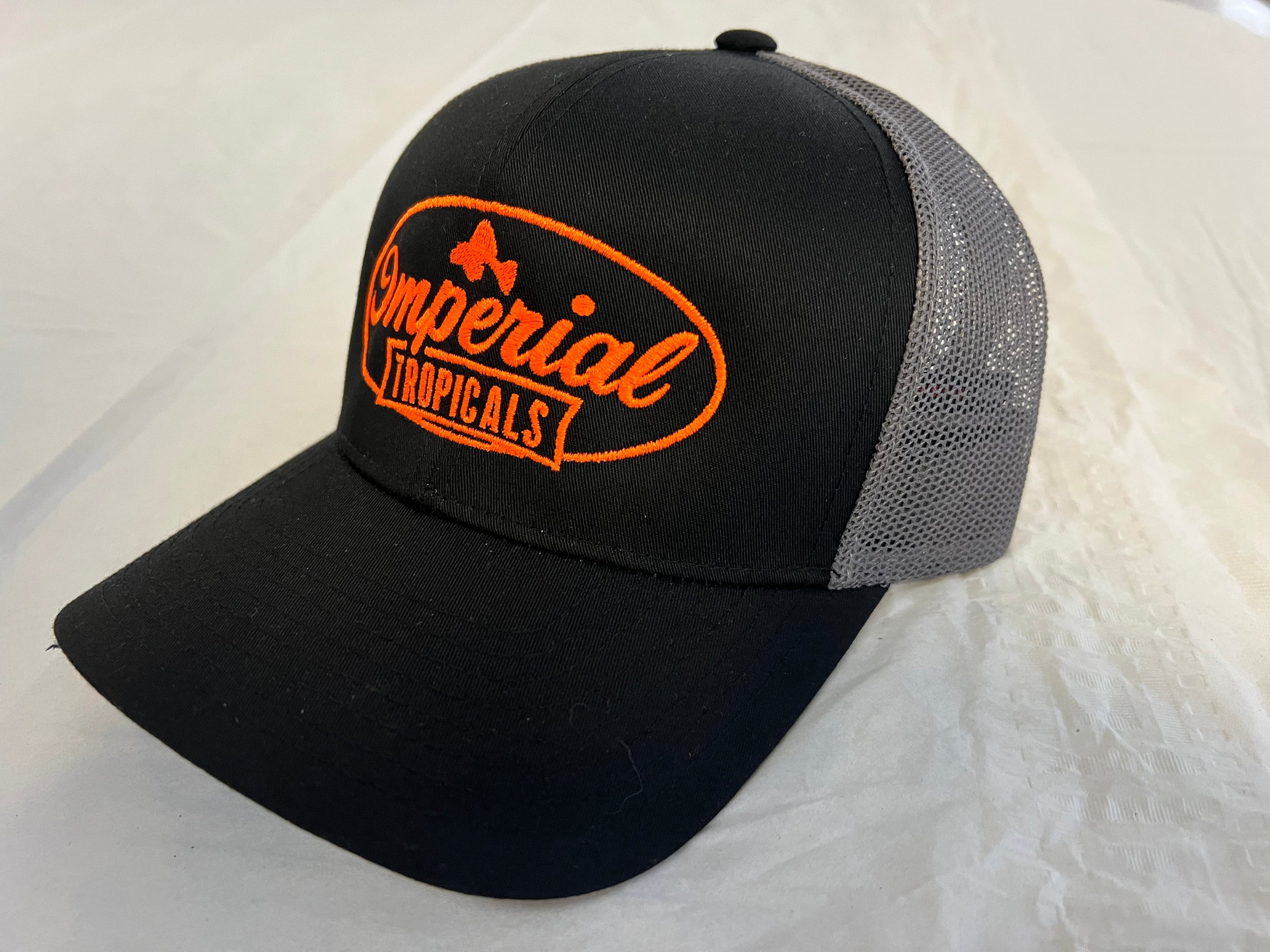 Black with Gray Mesh Imperial Tropicals Snapback Hat